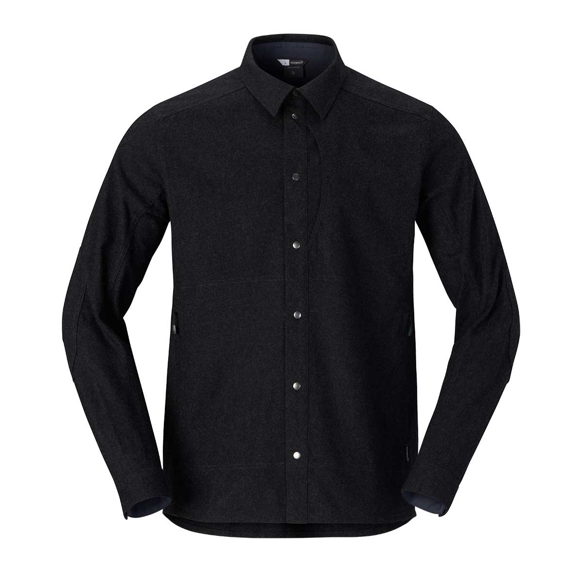 Norrona Tamok Wool Plain Shirt Men's in Caviar Melange